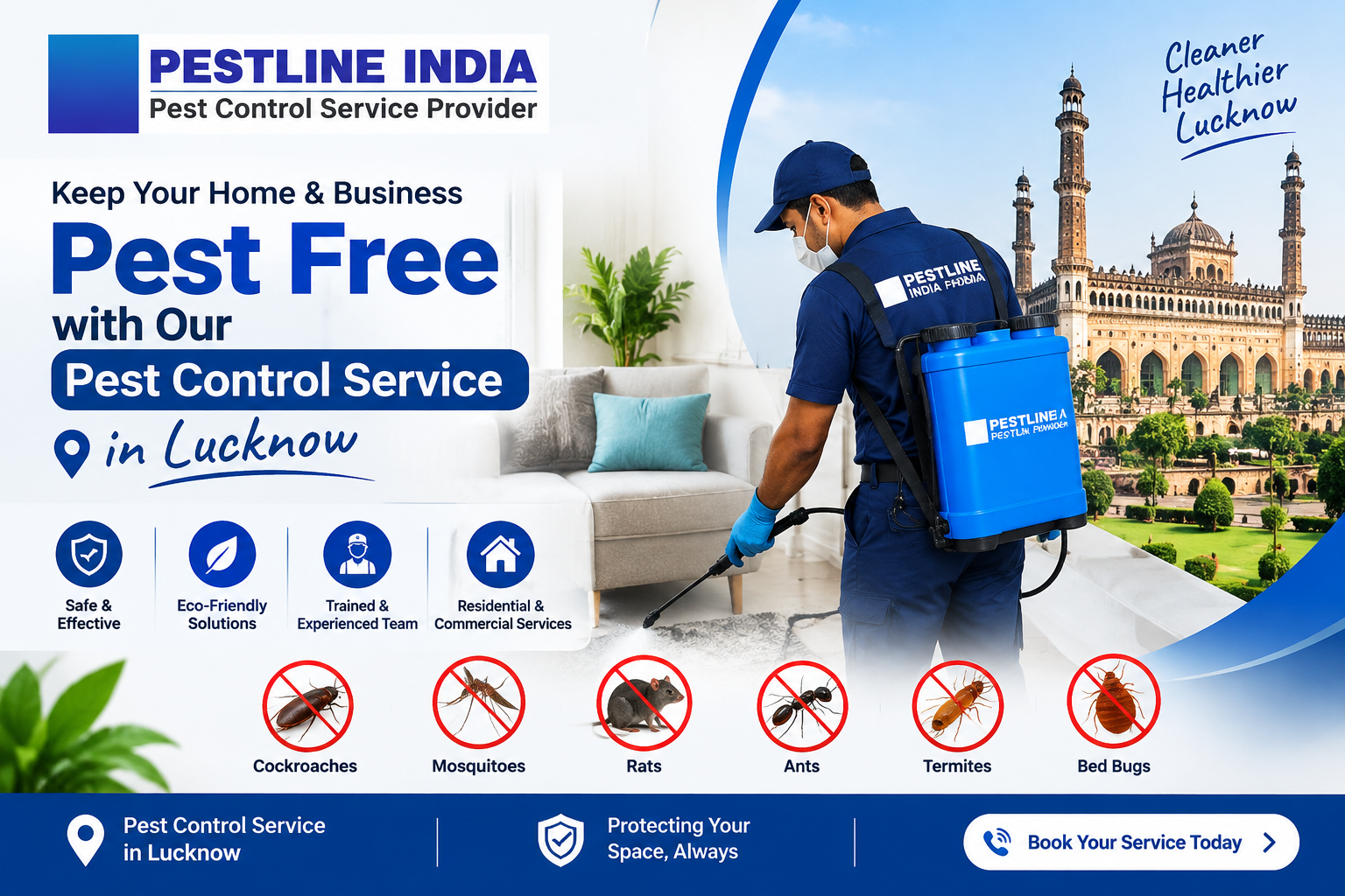 Pestline India professional pest control service in Lucknow